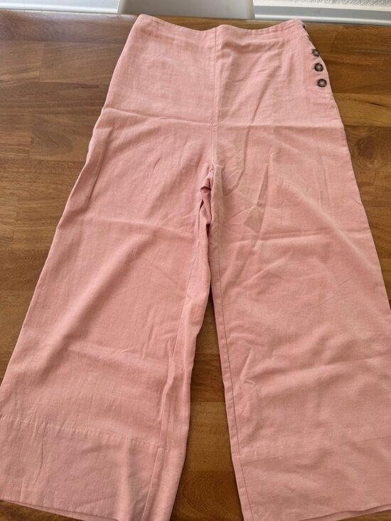 Pants - Rose High-rise Crop Wide Leg
